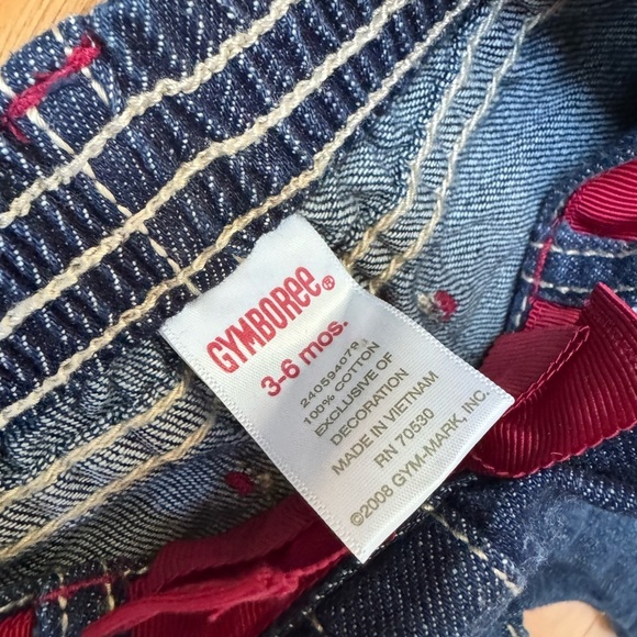 Like new Vintage Gymboree Cozy Panda Cub pants jeans 3-6 months - Picture 3 of 4
